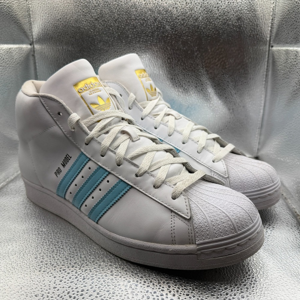 Size 12 Adidas Original Pro Model Hazy Sky Blue White Mens Sneakers GX2534